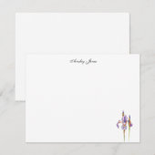 Wasserfarbe lila Iris Blume Dankeskarte (Vorne/Hinten)