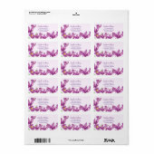 Wasserfarbe Lila Iris Botanische Adresse Adressaufkleber (Vorne)