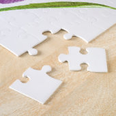 Wasserfarbe Lila Iris Botanische Blumenart Puzzle (Seite)