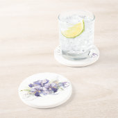 Wasserfarbe Lila Iris Bouquet Getränkeuntersetzer (Seite)