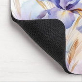 Wasserfarbe Lila Iris Bouquet Mousepad (Ecke)