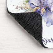 Wasserfarbe Lila Iris Bouquet Mousepad (Ecke)