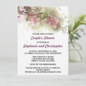 Wasserfarbe Lila Jasmine Wedding Couple Dusche Einladung (Stehend Vorderseite)