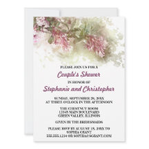 Wasserfarbe Lila Jasmine Wedding Couple Dusche