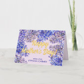 Wasserfarbe Lila Lilac Blume Muttertag Gold (Vorderseite)