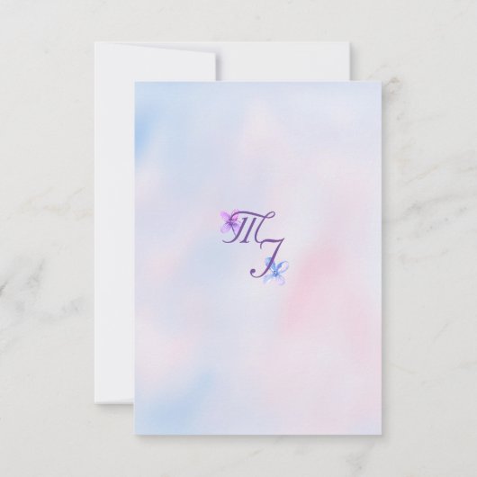 Wasserfarbe Lila Lilac Blume UAWG RSVP Karte (Rückseite)