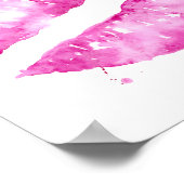 Wasserfarbe Lila MundValentine Poster (Ecke)