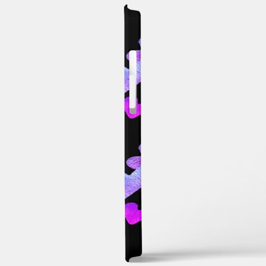 Wasserfarbe Lila Rosa Farbe Mit Monogramm Case-Mate iPhone Hülle (Rückseite / Links)