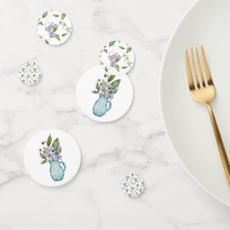 Wasserfarbe Lila Süßer Erbsen Blume Konfetti