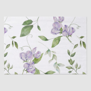 Wasserfarbe Lila Süßer Erbsen Blume Seidenpapier