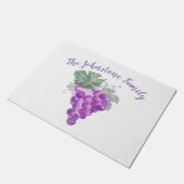 Wasserfarbe Lila Trauben Cluster Art Malerei. Fußmatte (Schrägansicht)