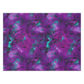 Wasserfarbe Lila und Aquamarin Marmorgalaxie Tischdecke (Vorderseite (Horizontal))