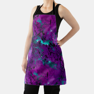 Wasserfarbe Lila und Aquamarin Schürze