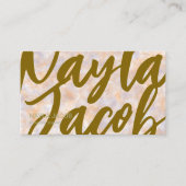 Wasserfarbe Lila und Orangenhandgefertigte Kleidun Visitenkarte (Vorderseite)