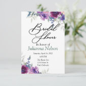 Wasserfarbe lila und violett einladung (Stehend Vorderseite)