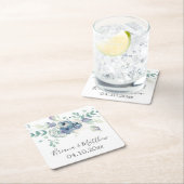 Wasserfarbe Lila Vegetation Rechteckiger Pappuntersetzer (Vor Ort)