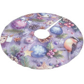 Wasserfarbe Lila Weihnachtsmotive Weihnachtsgeburt Polyester Weihnachtsbaumdecke (Schrägansicht)