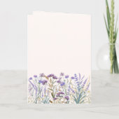 Wasserfarbe Lila Wildblume Garten Naturangebot Karte (Rückseite)