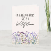 Wasserfarbe Lila Wildblume Garten Naturangebot Karte (Vorderseite)