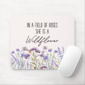 Wasserfarbe Lila Wildblume Garten Naturangebot Mousepad (Mit Mouse)