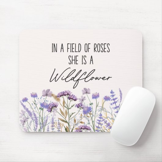 Wasserfarbe Lila Wildblume Garten Naturangebot Mousepad (Mit Mouse)