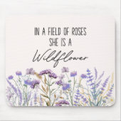 Wasserfarbe Lila Wildblume Garten Naturangebot Mousepad (Vorne)