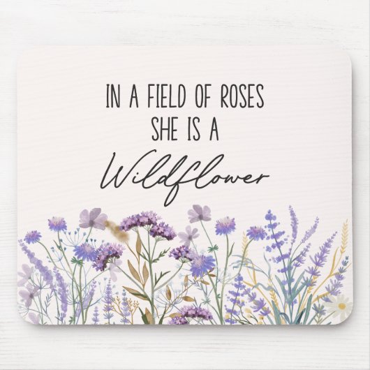 Wasserfarbe Lila Wildblume Garten Naturangebot Mousepad (Vorne)