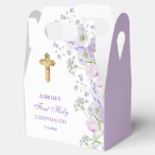 Wasserfarbe Lilac Blume Erstes Kommunionskabel Geschenkschachtel (Geöffnet)