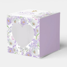 Wasserfarbe Lilac Blume Erstkommunion Herz Geschenkschachtel
