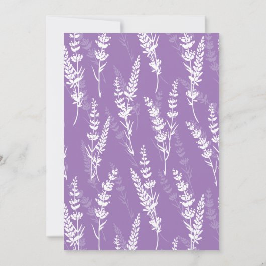 Wasserfarbe Lilac Lavender Brautparty Einladung (Rückseite)