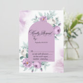 Wasserfarbe Lilac Rose Polka Dots UAWG Einladung (Stehend Vorderseite)