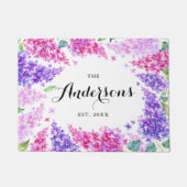 Wasserfarbe Lilac Wreath Personalisiert Name Doorm Fußmatte (Vorderseite)