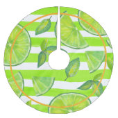 Wasserfarbe Limon gestrichen & Neon Orange Polyester Weihnachtsbaumdecke (Vorderseite)