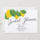 Wasserfarbe Limon Lemon Limon Brautparty B Einladung (Vorderseite)