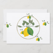 Wasserfarbe Limon Lemon Limon Brautparty B Einladung (Rückseite)