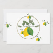 Wasserfarbe Limon Lemon Limon Brautparty Einladung (Rückseite)