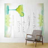 Wasserfarbe Limon Tequila Brautparty Willkommen Wandteppich (Beispiel (Horizontal))