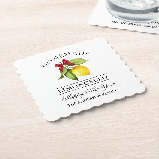 Wasserfarbe Limonade Limoncello Neues Jahr Untersetzer (angewinkelt)