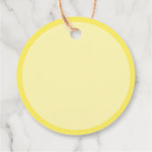 Wasserfarbe Limoncello Hochzeit Dank Gelb Geschenkanhänger (Rückseite)