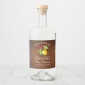 Wasserfarbe Limoncello Wohnen Weihnachten Alkoholflaschenetikett (Vorderseite)
