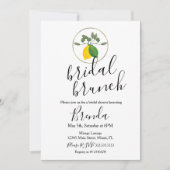 Wasserfarbe Limoncillo Limon Lemon Brautparty Inv Einladung (Vorderseite)