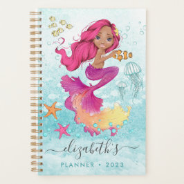 Wasserfarbe Little Mermaid Spiral Foto Planner Planer