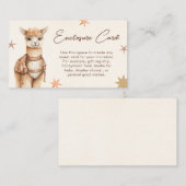 Wasserfarbe Llama Boho Beige Babydusche Begleitkarte (Vorne/Hinten)