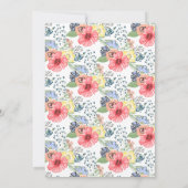 Wasserfarbe Llama Mamma Kinderdusche Einladung (Rückseite)