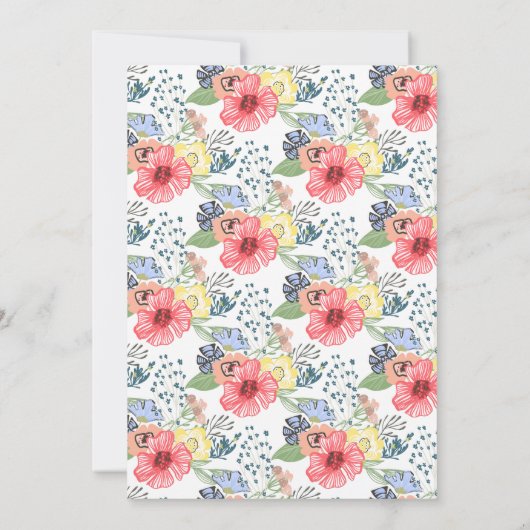 Wasserfarbe Llama Mamma Kinderdusche Einladung (Rückseite)