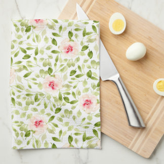 Wasserfarbe locker ausdrucksstarker Sommer blumenr Geschirrtuch
