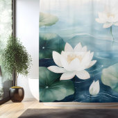 Wasserfarbe Lotus Blossom Dreamscape Japanischer S Duschvorhang