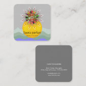 Wasserfarbe Lotus Blume Paint Healing Massage Yoga Quadratische Visitenkarte (Vorne/Hinten)