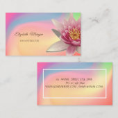 Wasserfarbe Lotus, Yoga Visitenkarte (Vorne/Hinten)