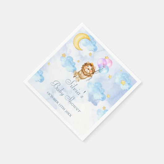 Wasserfarbe Löwendschungel Tierjunge Dusche Serviette (Ecke)